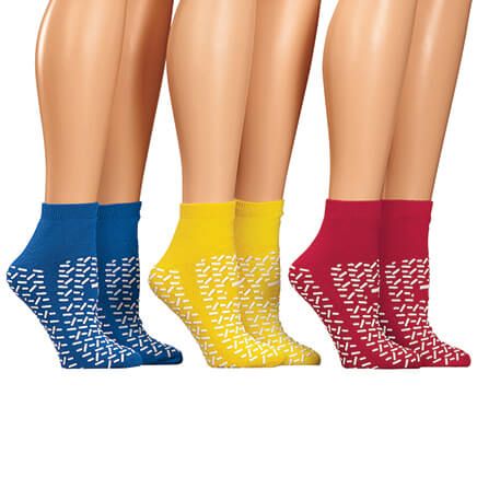 Color Tread Safety Socks, 3 Pairs by Silver Steps™-376863