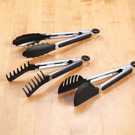 Nylon Tipped Tongs by Chef’s Pride™, Set of 3-376877