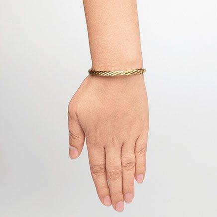 Twisted Magnetic Cable Cuff Bangle-376932