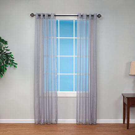 Solid Sheer Grommet Curtain Panels by OakRidge™, 1 Pair-377092