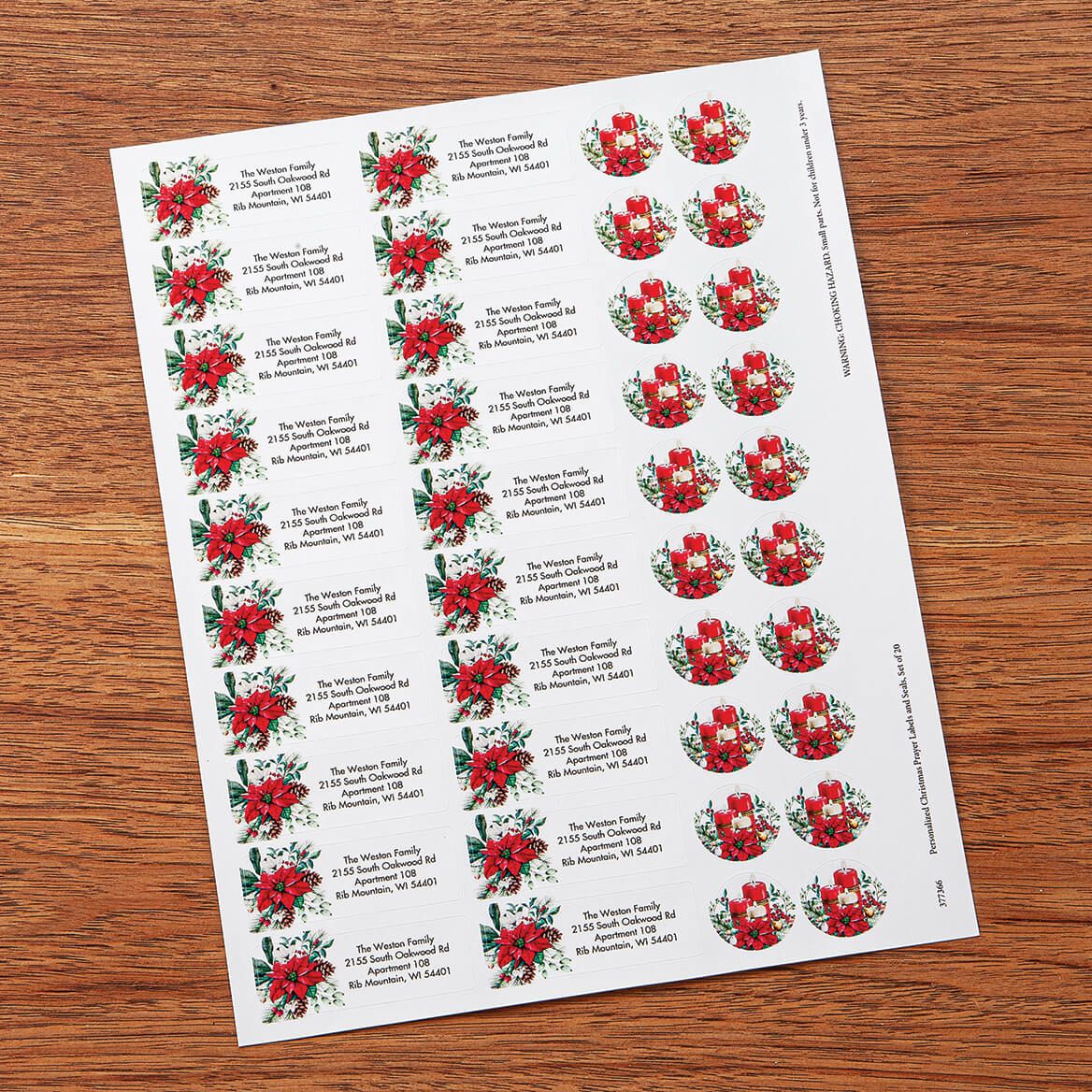 Personalized Christmas Prayer Labels and Seals, Set of 20 + '-' + 377366