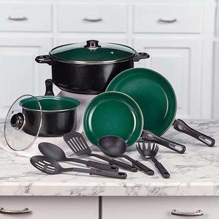 11-Piece Forever Green Cookware Set by Chef's Pride™-377654