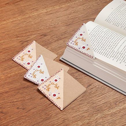 View product details for Felt Corner Bookmarks, Set of 4