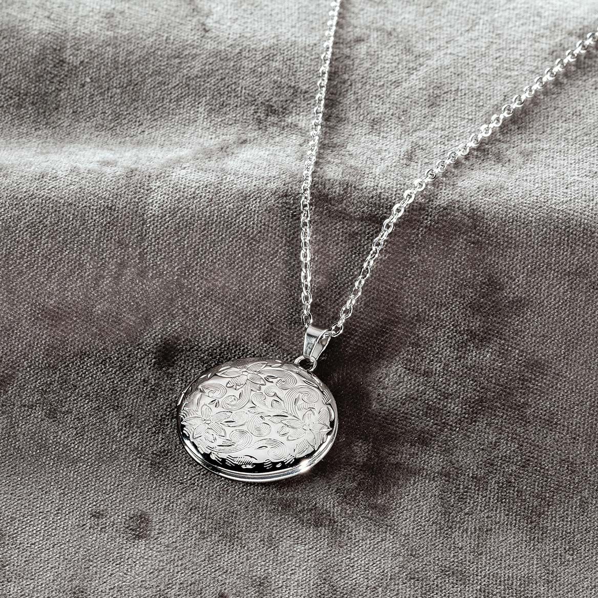 Personalized Filigree Locket in Silver + '-' + 377947