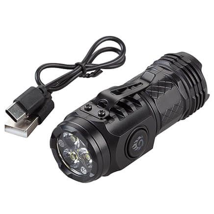 Rechargeable Pocket Tactical Flashlight By LivingSURE™-377959