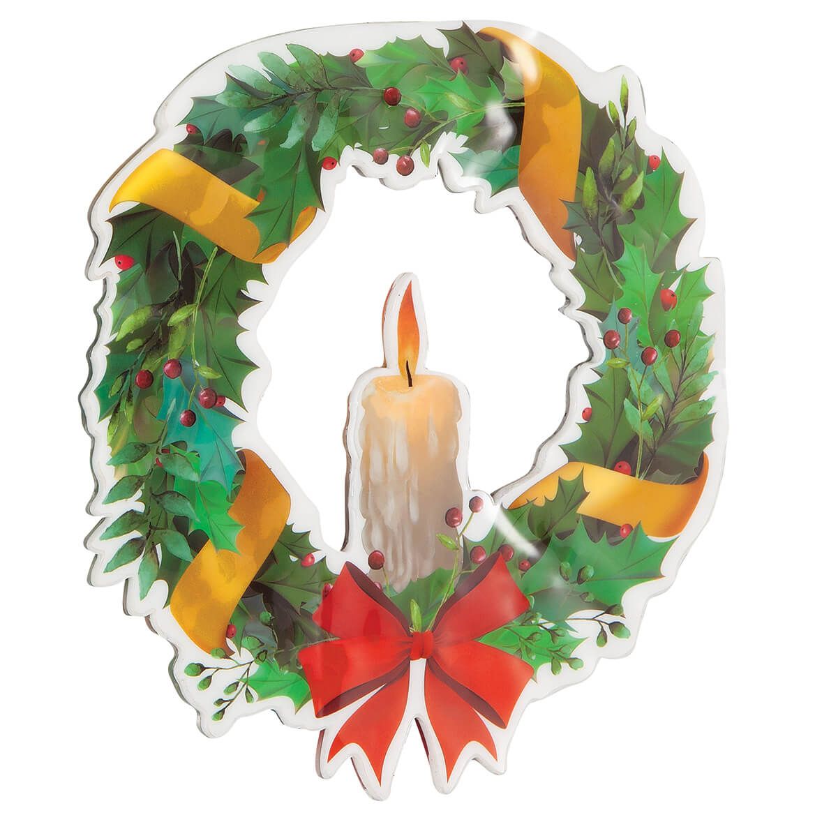 Lighted Window Sticker Wreath by Holiday Peak™ + '-' + 377996