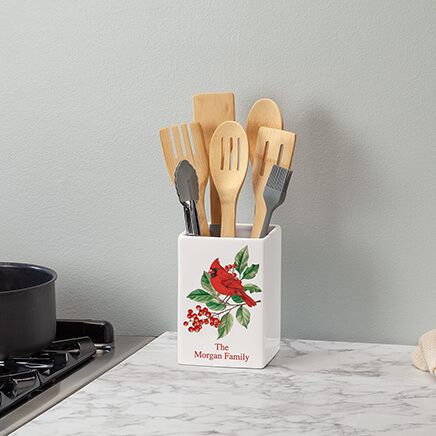 Personalized Cardinal Square Crock-378135