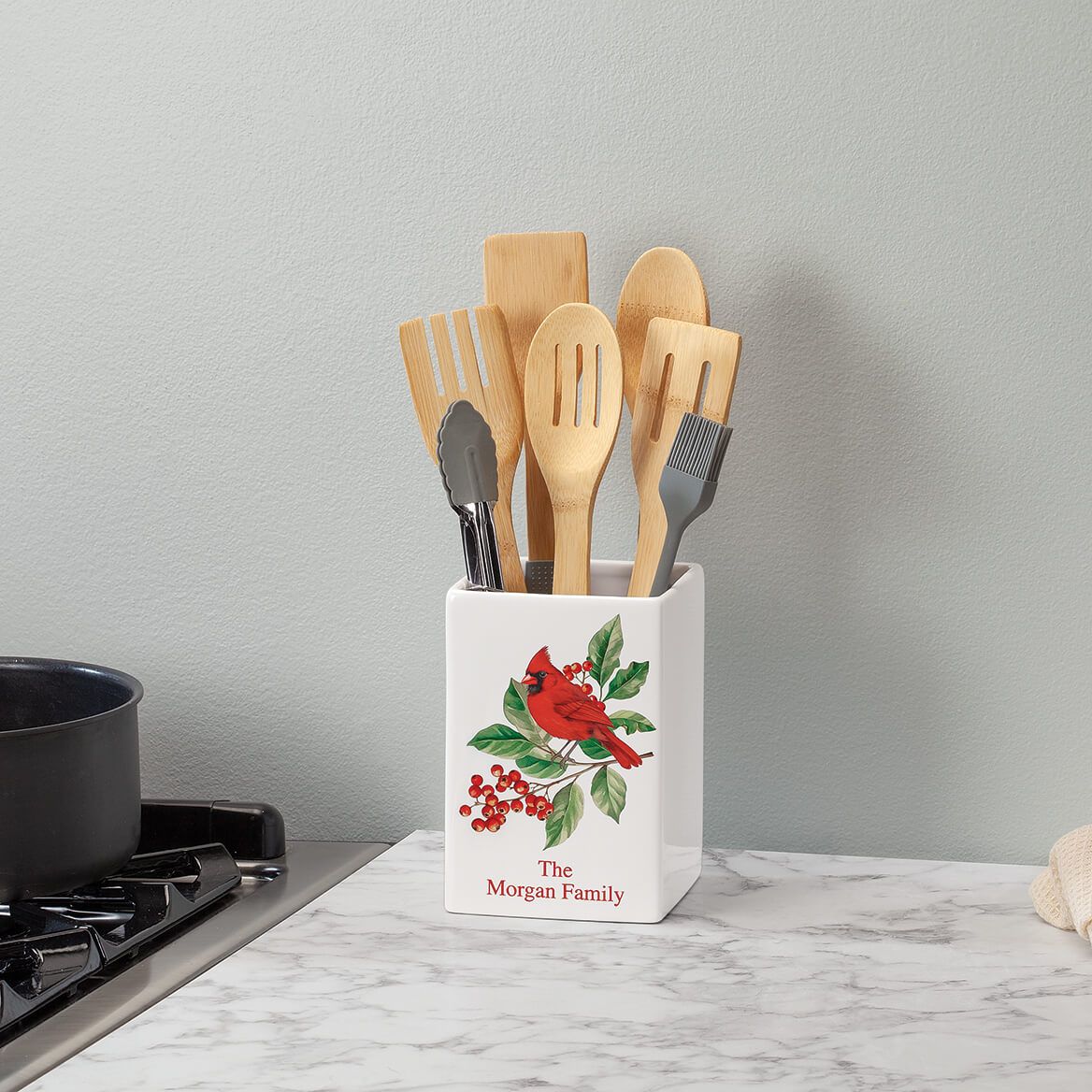 Personalized Cardinal Square Crock + '-' + 378135