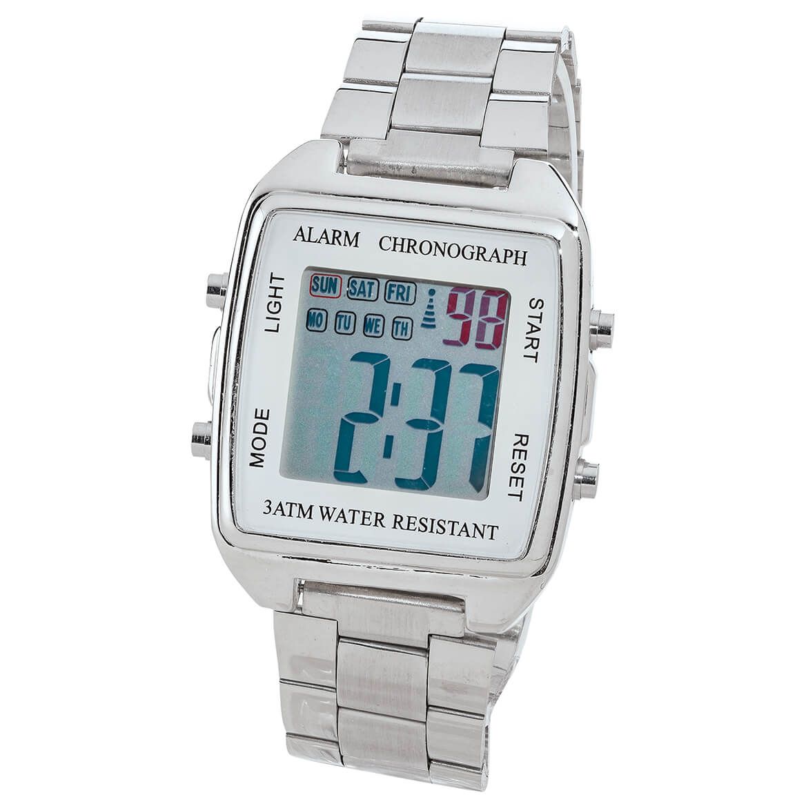 EZ Read Stainless Steel Digital Watch + '-' + 378145