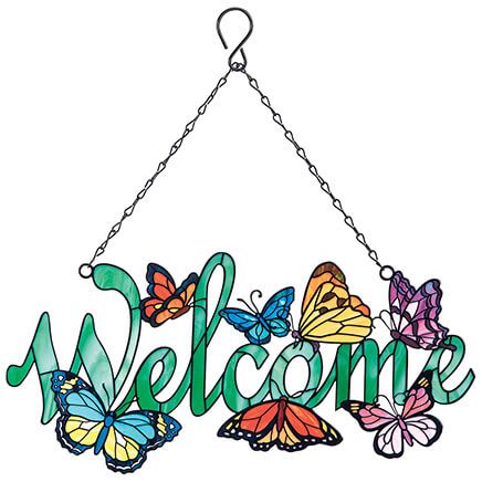 Metal Butterflies Welcome Sign by Fox River™ Creations-378189