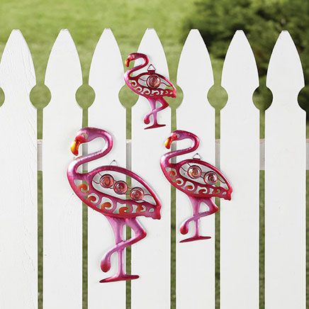 Metal Flamingo Hangings by Fox River™ Creations, Set of 3-378215