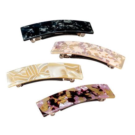 Tortoise Shell Barrettes, Set of 4-378344