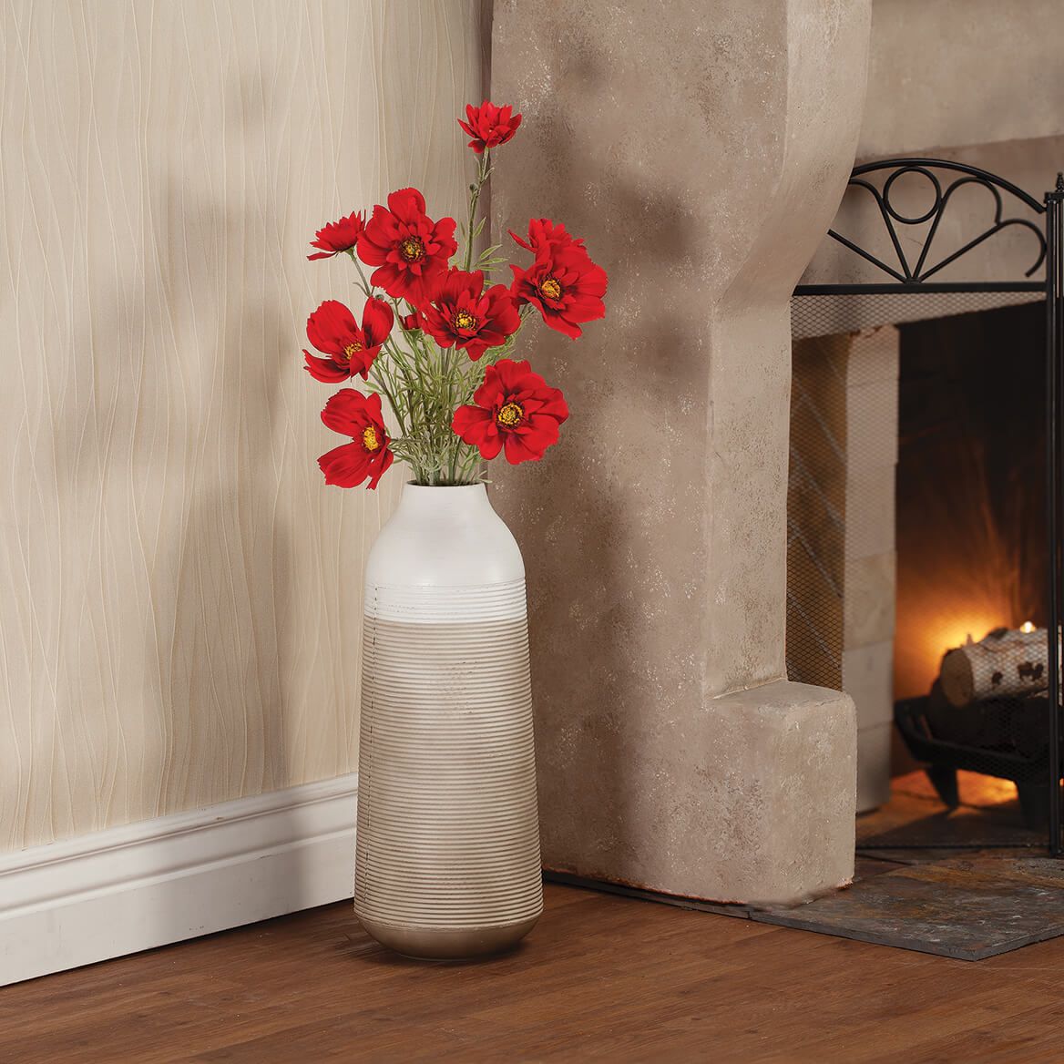 Artificial Red Cosmos Stems by OakRidge™, Set of 3 + '-' + 378363