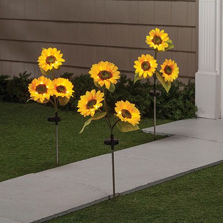 Solar Sunflower Bush by Fox River™ Creations, Set of 3-378366