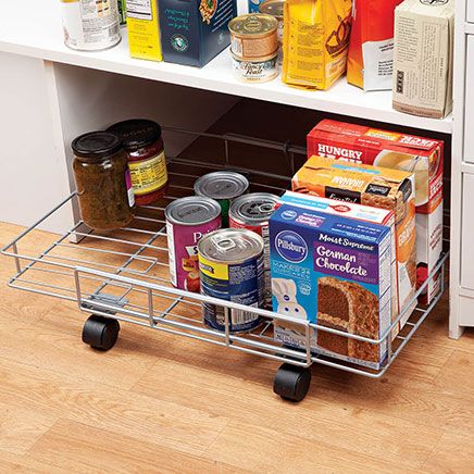Expandable Rolling Metal Basket by Chef's Pride™-378393