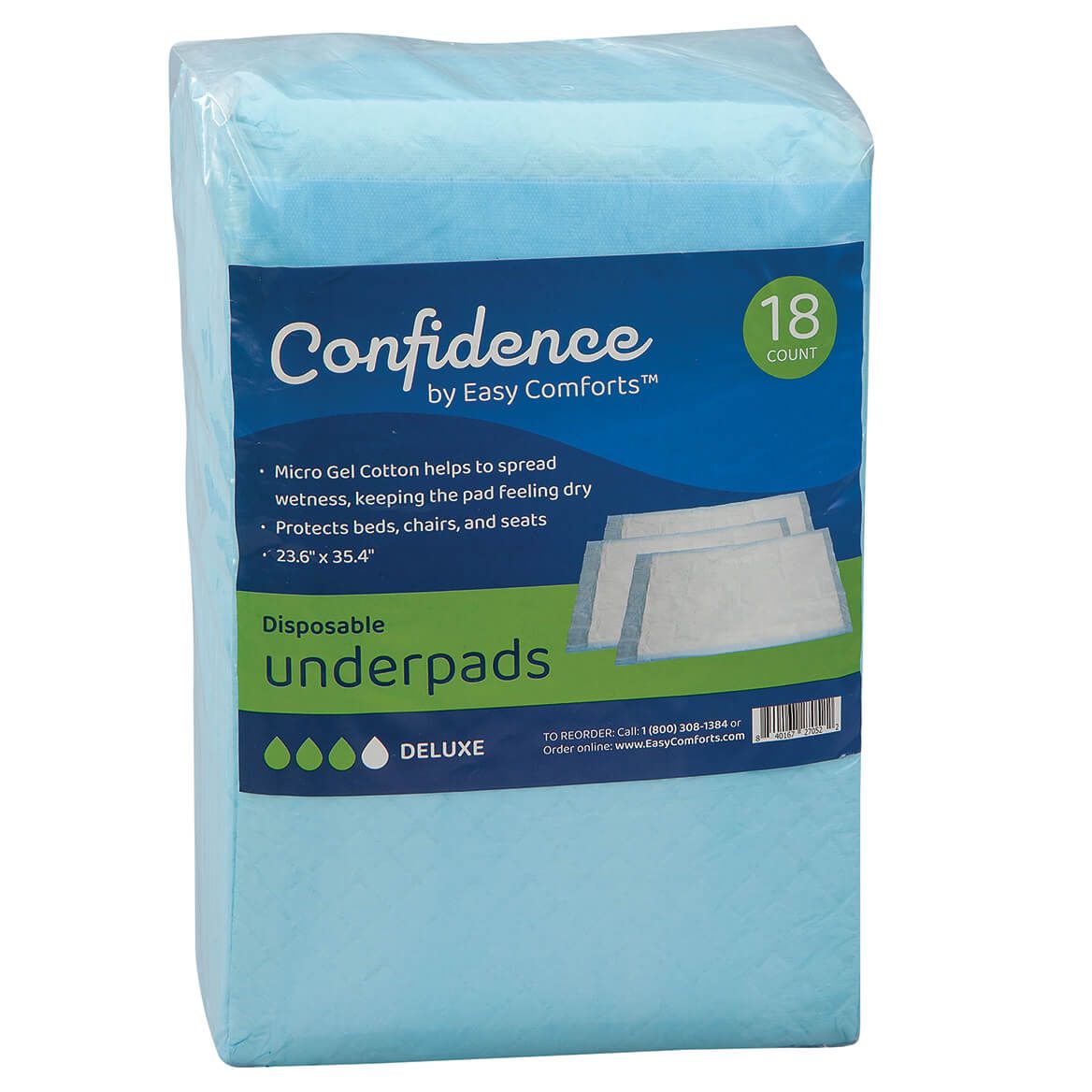 Confidence by Easy Comforts™ Disposable Underpads, Package + '-' + 378494