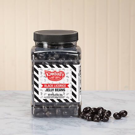 Mrs. Kimball's Candy Shoppe Black Licorice Jelly Bean Jar-378557
