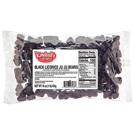 Mrs. Kimball's Candy Shoppe Black Licorice JuJu Bears, 16 oz.-378561