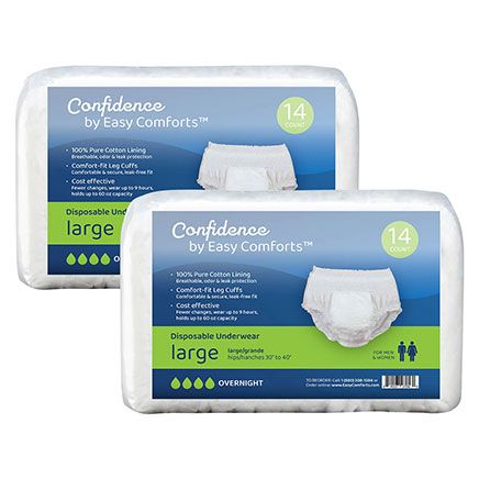 Confidence by EC™ Large Absorbent Underwear Pkg, Set of 2-378945