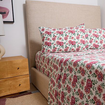 Printed Cotton Flannel Sheet Set-378968