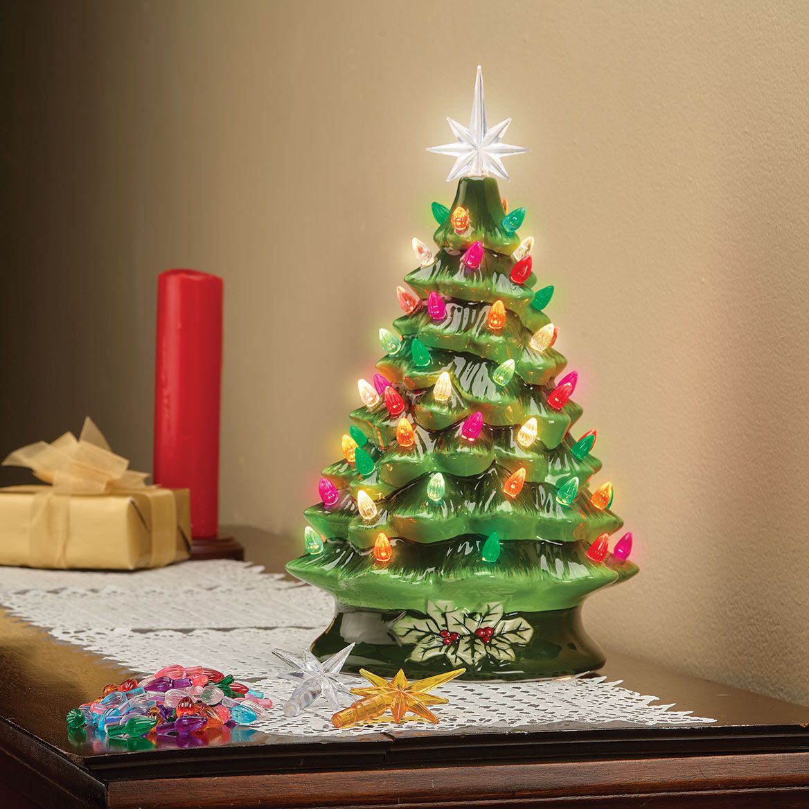 Ceramic Christmas Tree Replacement Lights and Toppers By Holiday Peak™ + '-' + 379024