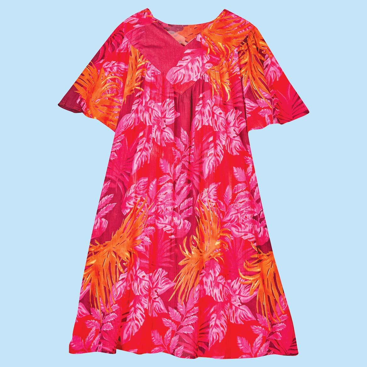 Fuchsia Crinkle Cotton Patio Dress + '-' + 379281