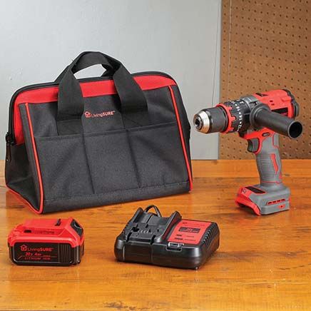 Extreme Cordless Drill, Battery, Charger and Bag Set By LivingSURE™-380215