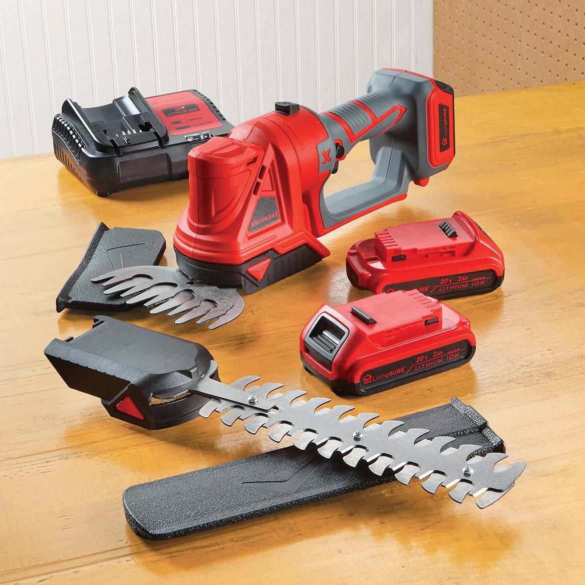 Mini Hedge Trimmer, 2 Batteries and Charger Set By LivingSURE™ + '-' + 380523