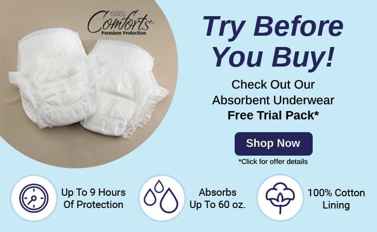 Shop Easy Comforts™ Premium Protection Absorbent Underwear Trial Pack