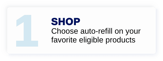 Shop - Choose auto-refill on your favorite eligible products