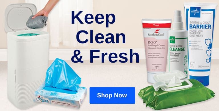 Shop Incontinence Skincare, Cleaning & Aids