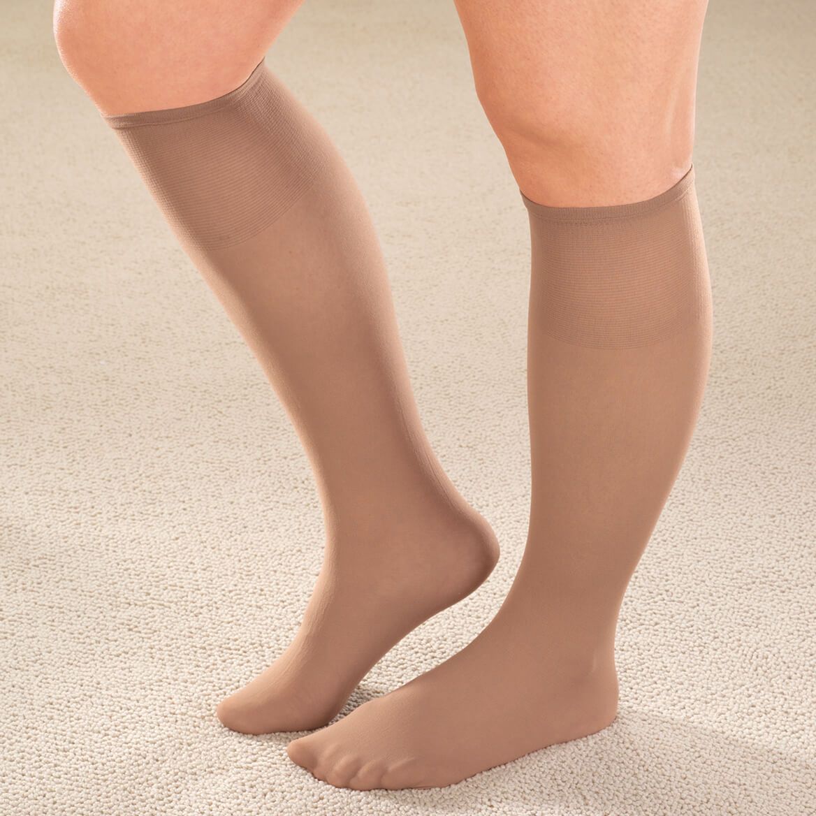 Women's Plus Size Knee High Stockings - Pack Of 6-341900