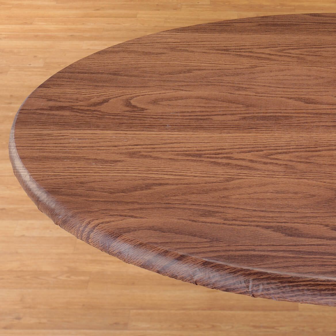 Wood Grain Vinyl Elasticized Table Cover-344622