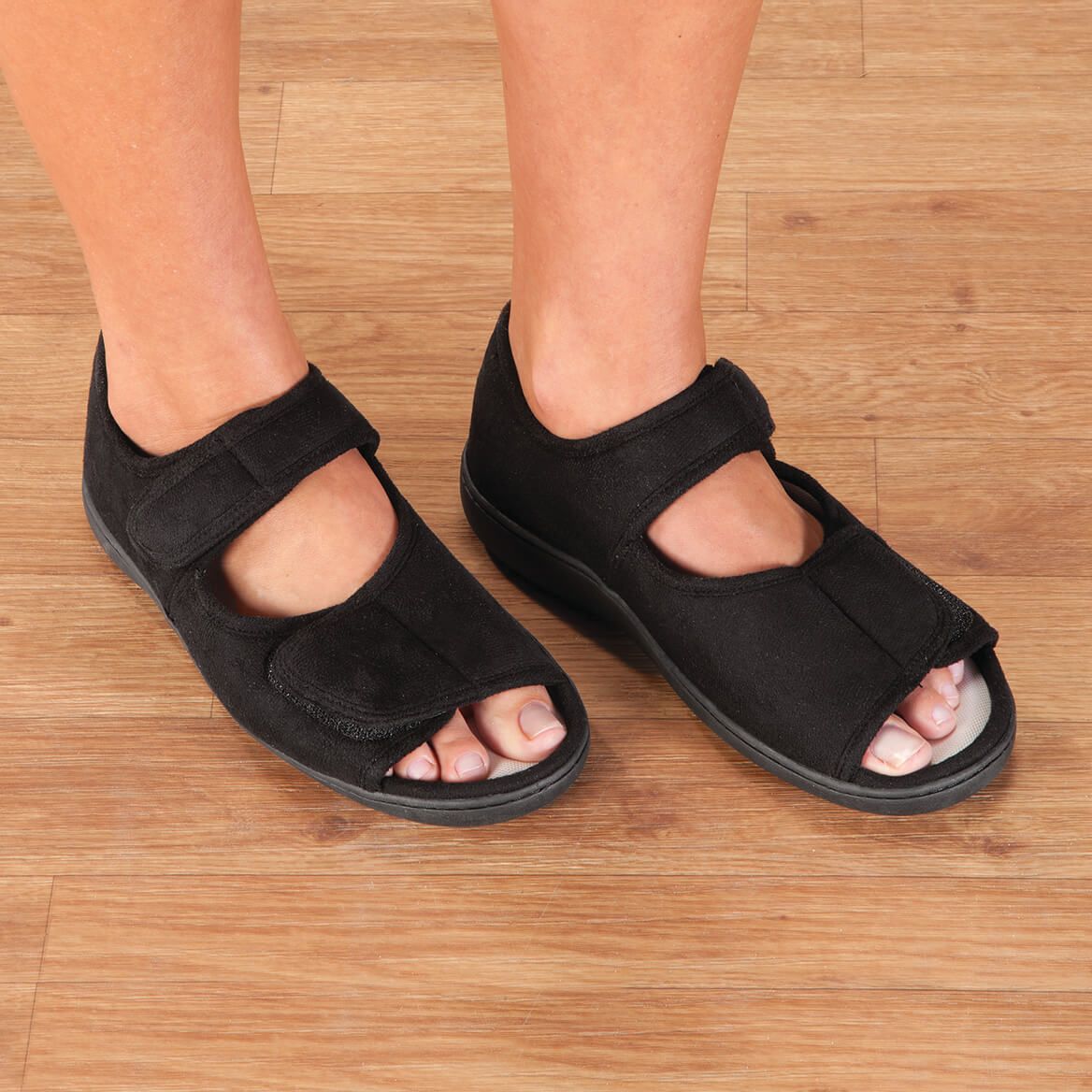 Silver Steps™ Adjustable Memory Foam Slippers-354540