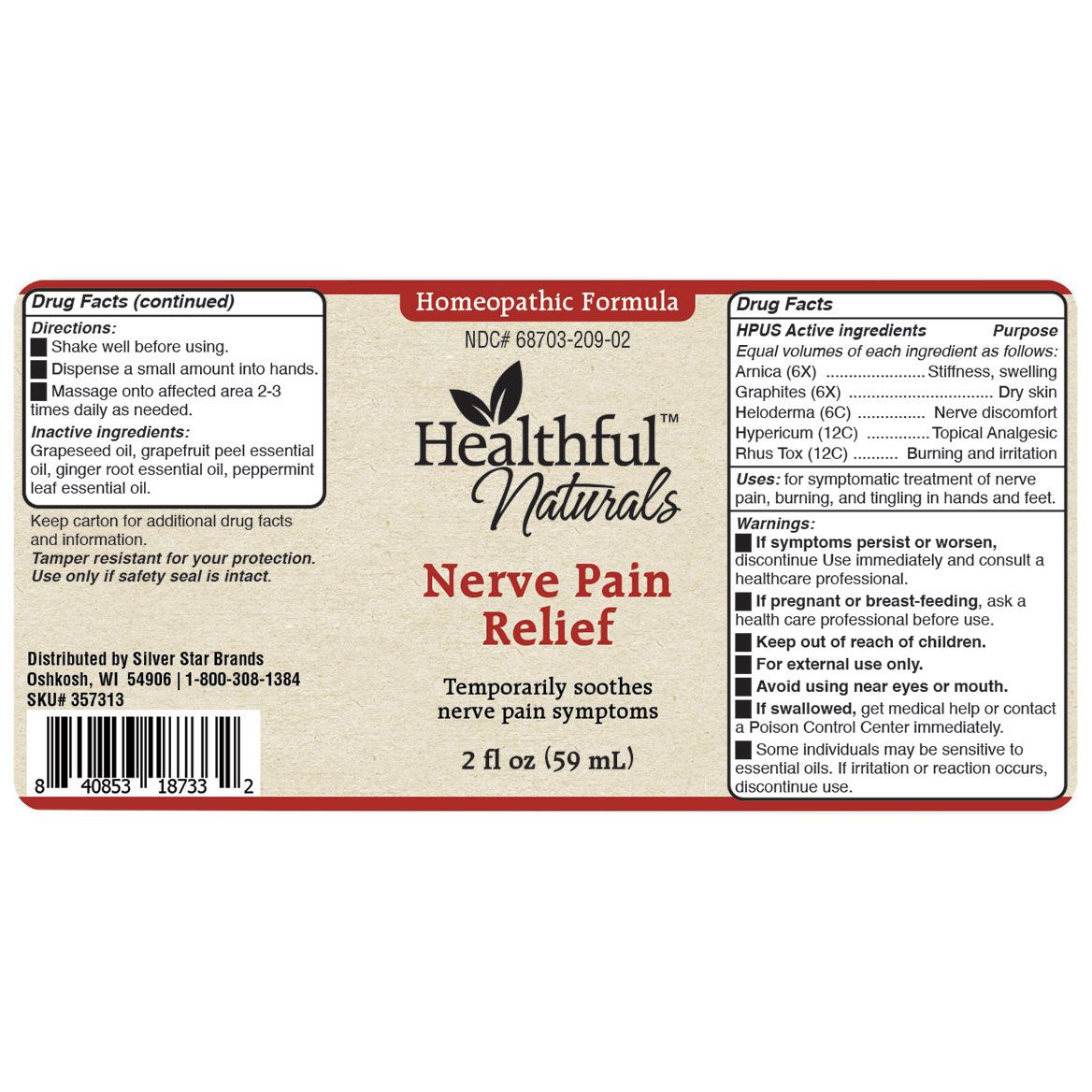Healthful™ Naturals Nerve Pain Relief, 59 ml-357313