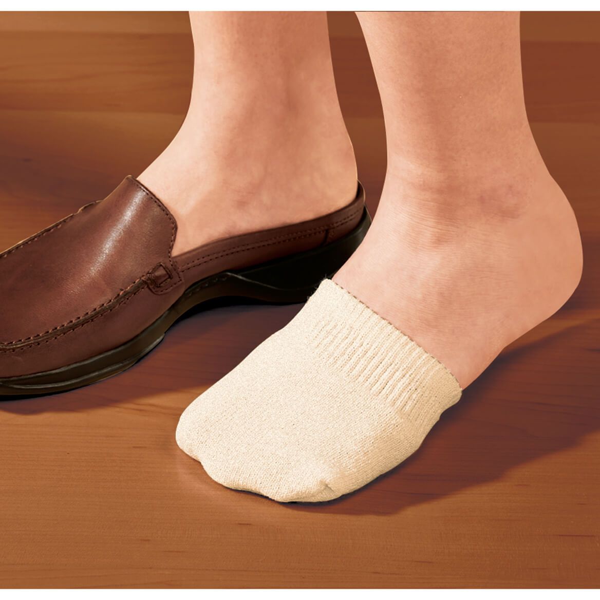 Toe Half Socks 2 Pair - Natural-358149