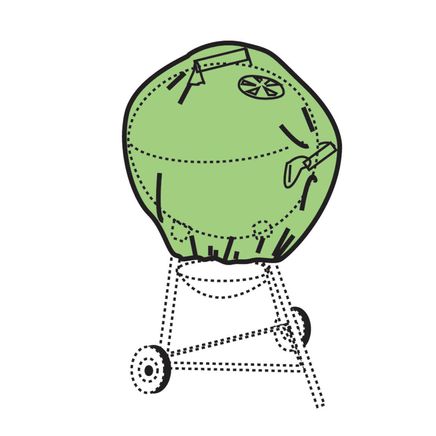 Kettle Style Grill Cover, 23"H x 27"W-358351