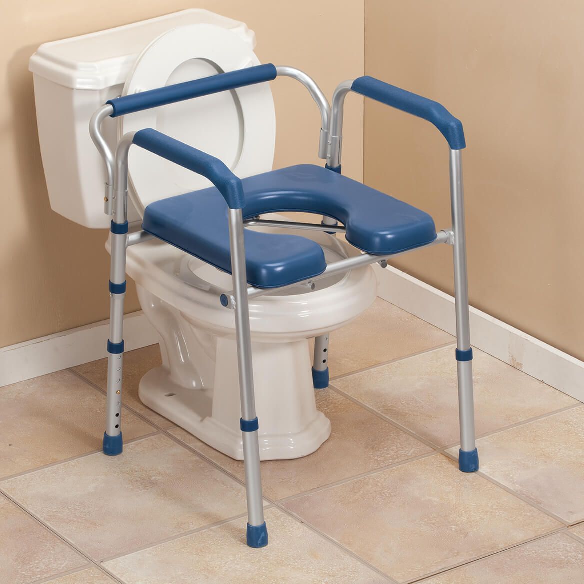 Folding Commode with padded seat-361893