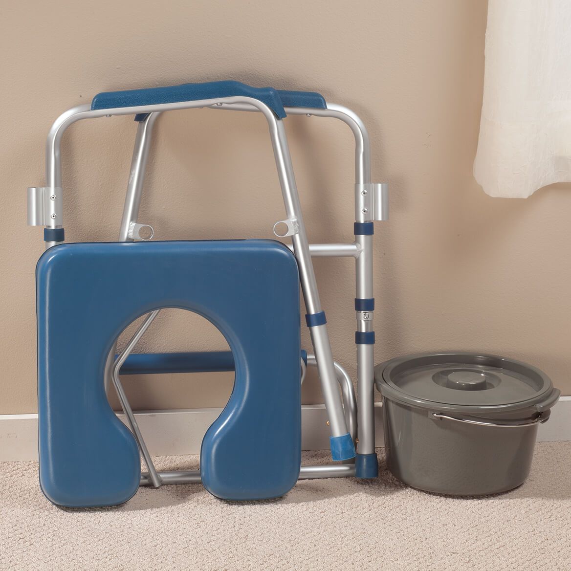 Folding Commode with padded seat-361893