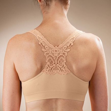 Seamless Lace Racerback Bra-362557