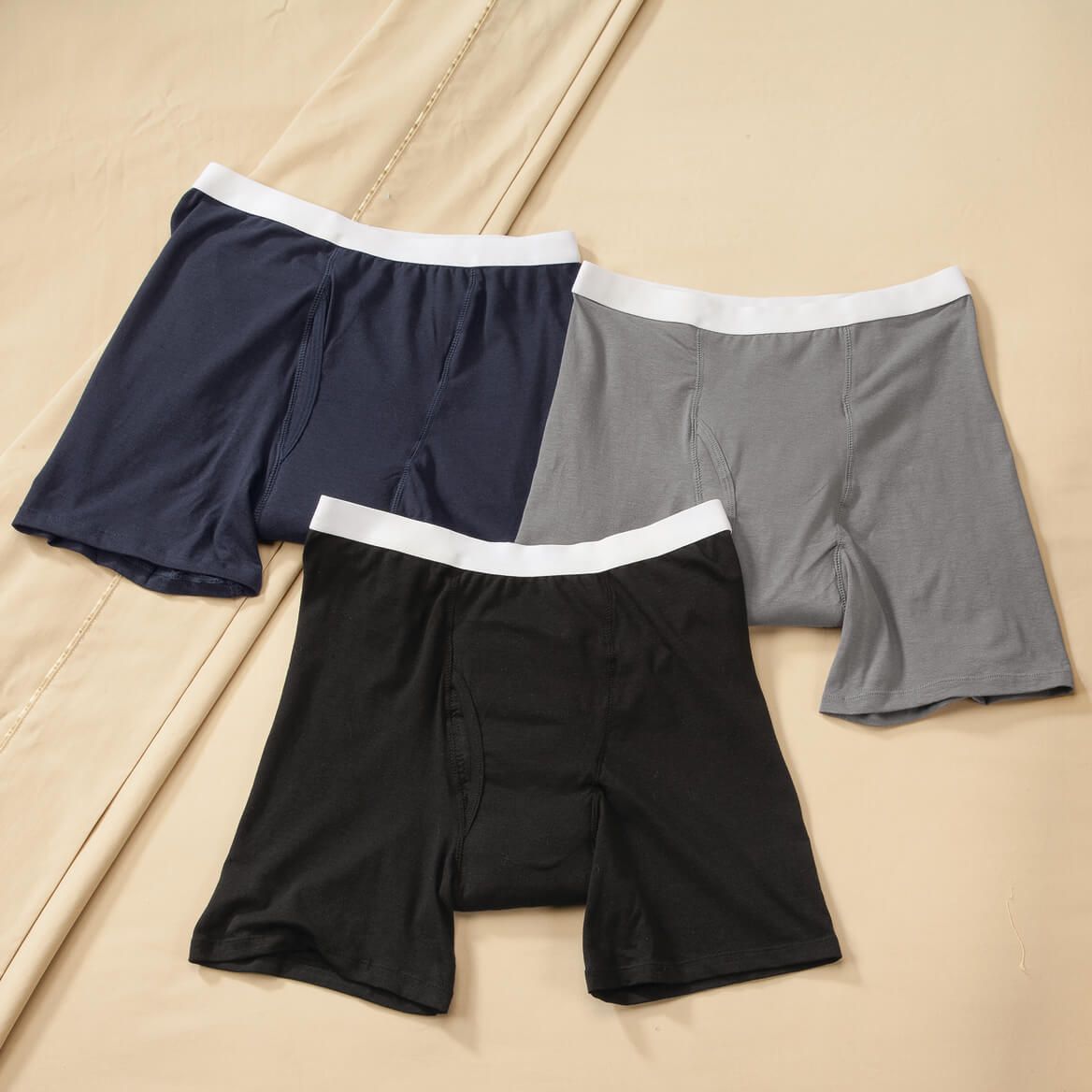 Men's 10 oz. Boxer Briefs, 3-Pack Assorted Colors-365555