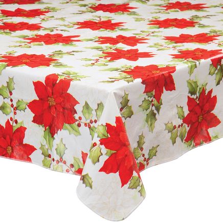 Poinsettia Vinyl Table Cover by Chef's Pride™-368335