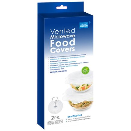 Silicone Vented Microwave Food Covers, Set of 2-371633