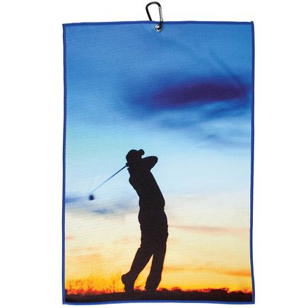 Vertical Silhouette Microfiber Golf Towel-371793