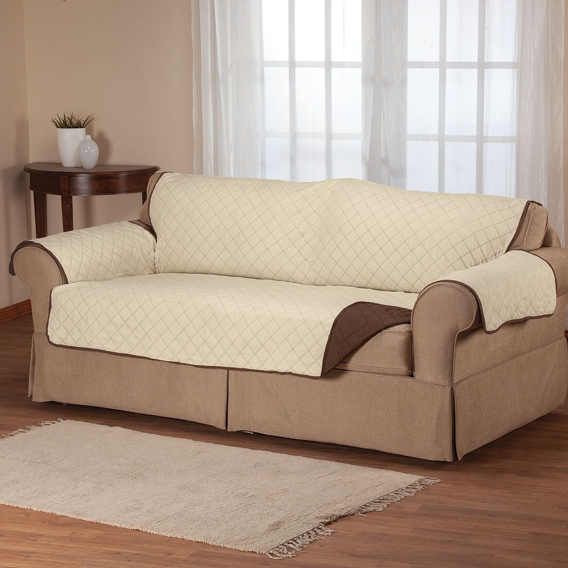 Microfiber Reversible Sofa Cover by OakRidge™-372558
