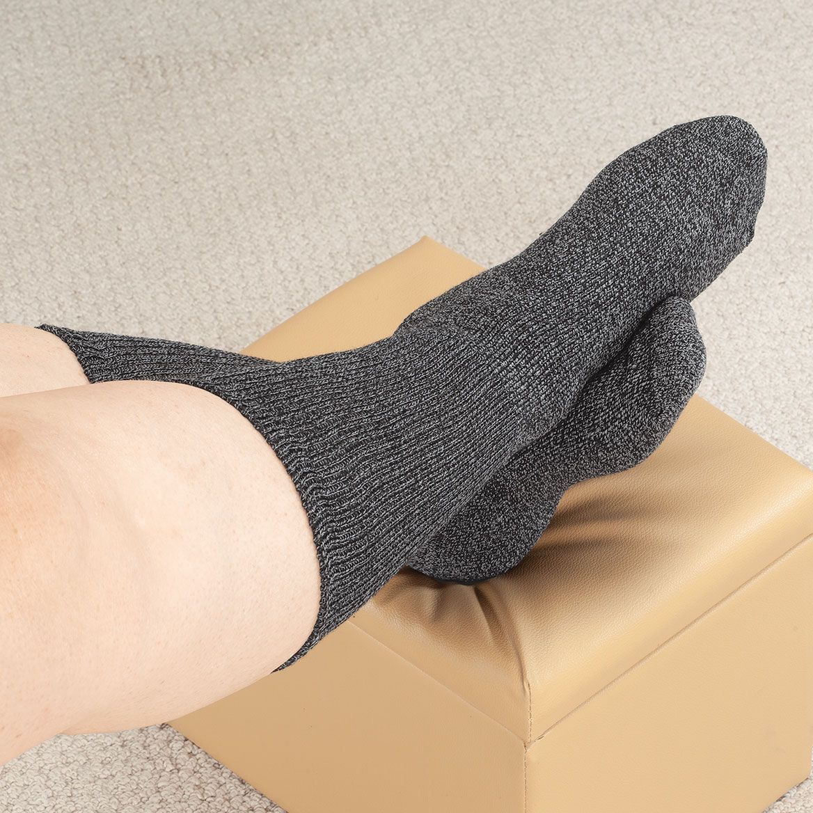 Silver Steps™ Twisted Yarn Cozy Diabetic Socks, 2 Pairs-372981