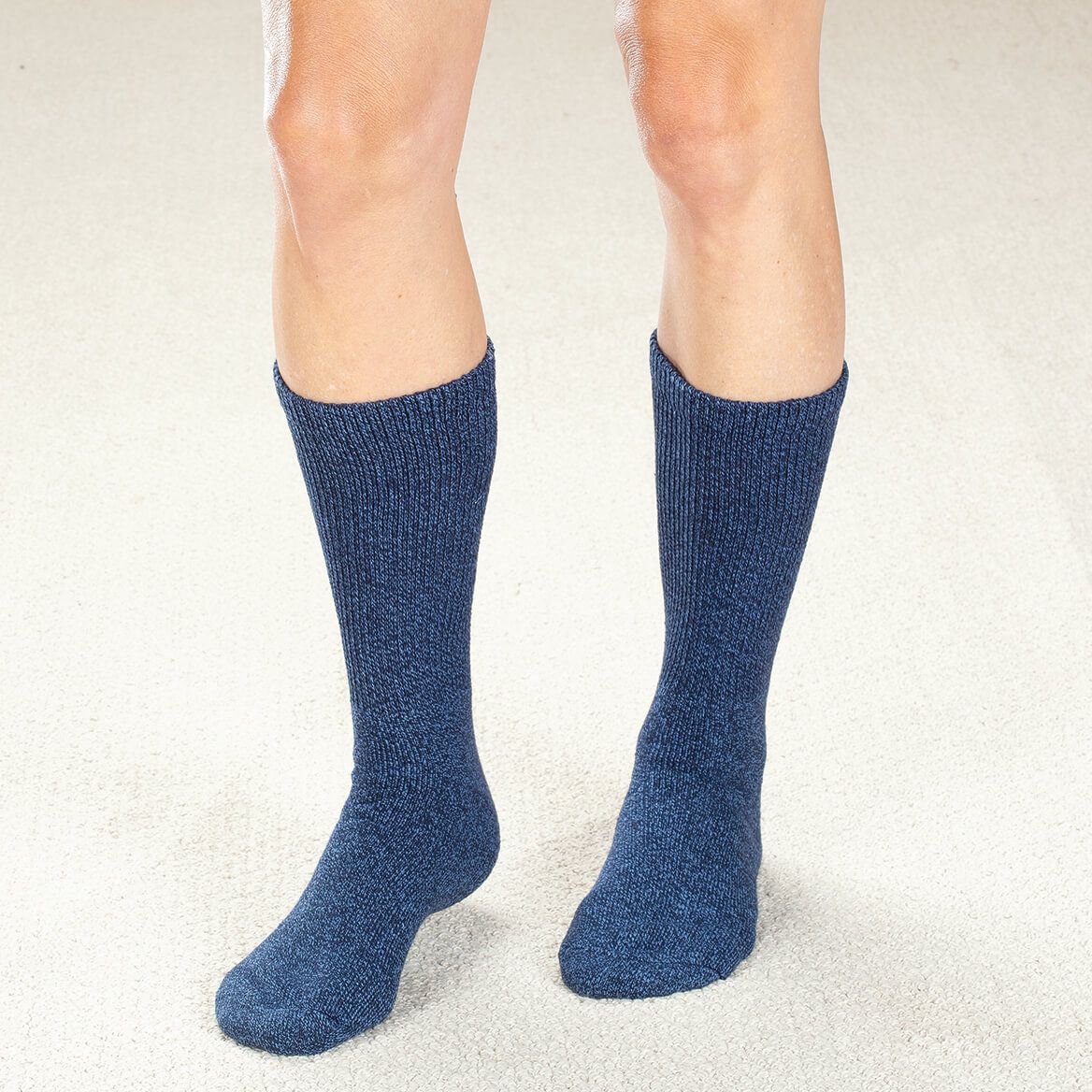 Silver Steps™ Twisted Yarn Cozy Diabetic Socks, 2 Pairs-372981