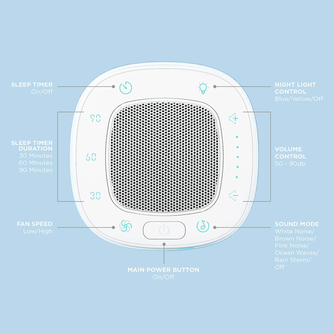 CleanLight™ Snooze 2-in-1 Air Purifier and Sound Machine-373340