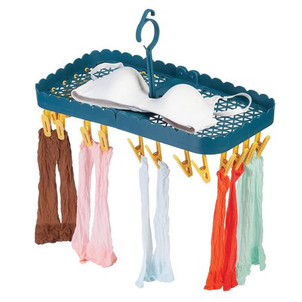 Foldable Clip & Drip Laundry Hanger-373539