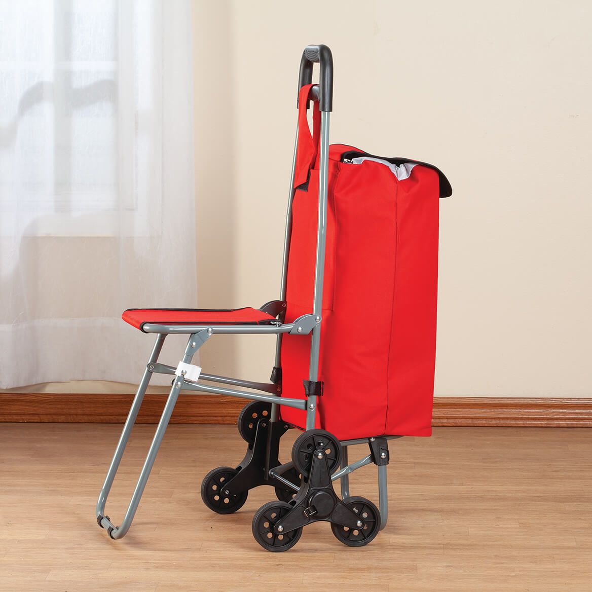 Tri Wheel Shopping Cart with Foldable Seat-373592